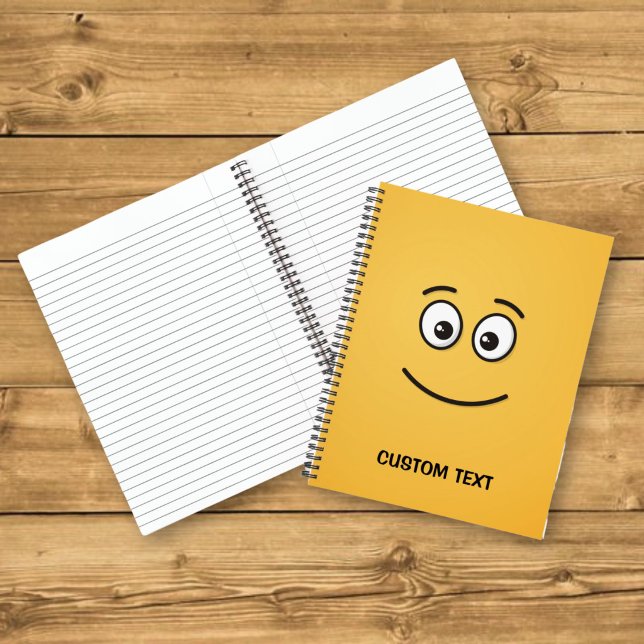 Carnet Visage Souriant aux Yeux Ouverts (Créateur téléchargé)