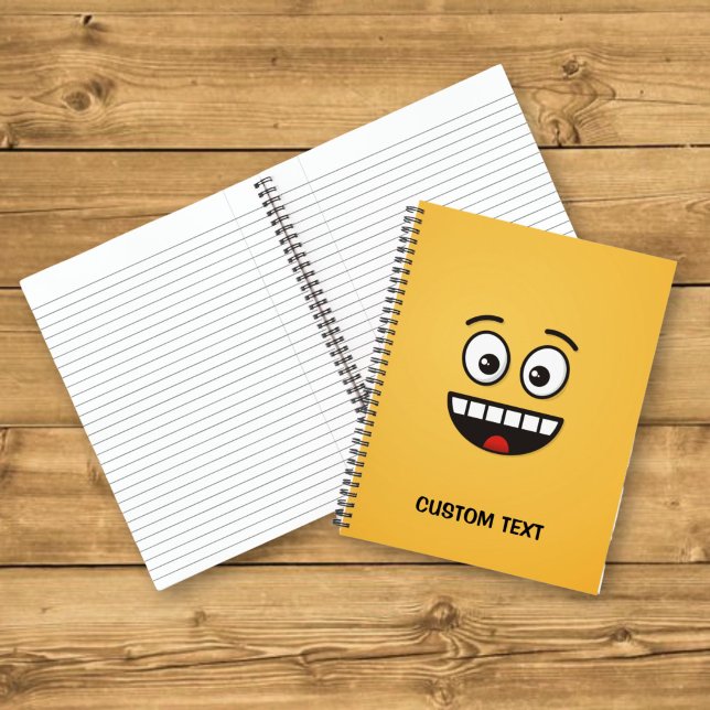 Carnet Visage Souriant avec Bouche Ouverte (Créateur téléchargé)