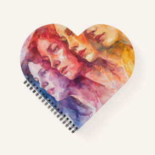 Carnet Visages des femmes - Peinture aquarelle