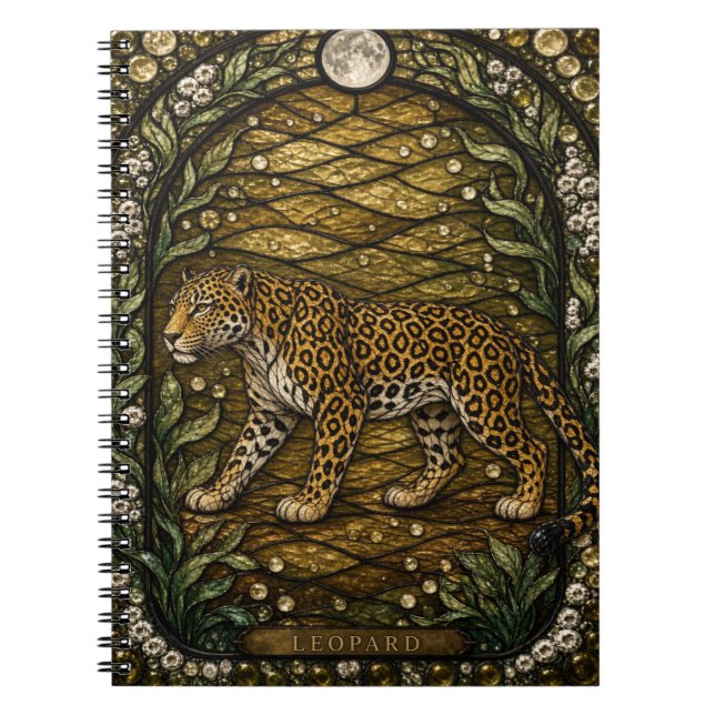 Carnet Vitrail d'Illumina Fourré de rocher léopard (Devant)