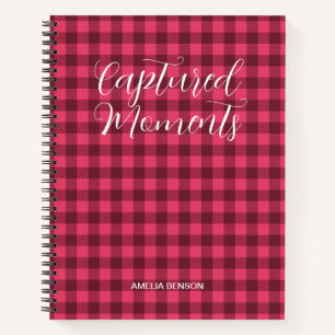 Carnet Viva Magenta Plaid, Tartan, Buffalo Checks Motif