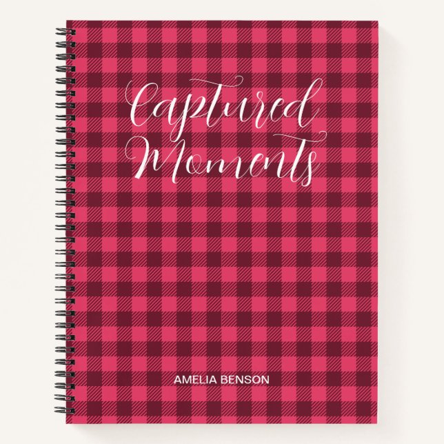 Carnet Viva Magenta Plaid, Tartan, Buffalo Checks Motif