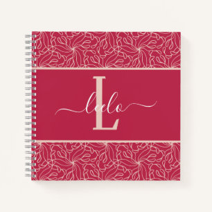 Carnet Viva Magenta Trippy Organique Motif