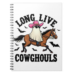Carnet Vive Gouls Éffrayant Halloween Ghost Cowboy