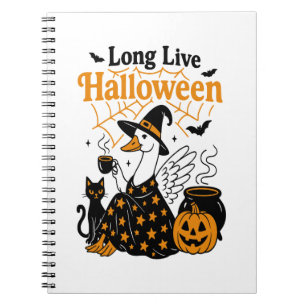 Carnet Vive la sorcière de l'oie d'Halloween