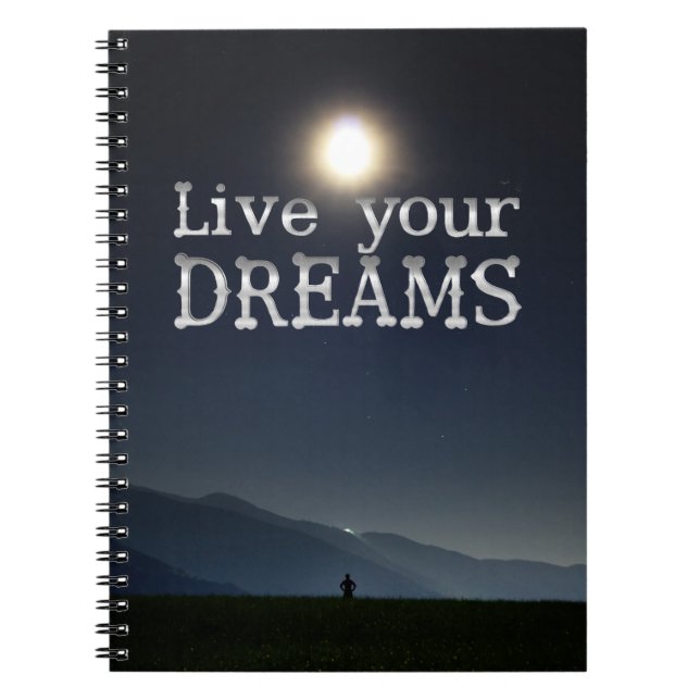 Carnet Vivez vos rêves Motivation Citation (Devant)