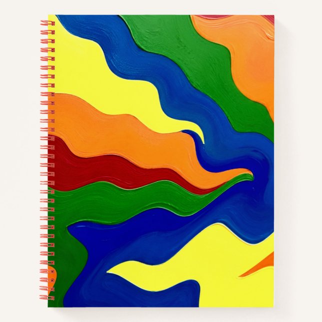 Carnet Vivid Rainbow Energy - Bold Abstrait Print" (Devant)