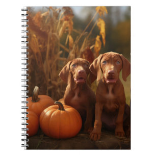 Carnet Vizsla Chiot Automne Citrouille délice