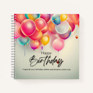 Carnet Vœux d'anniversaire colorés