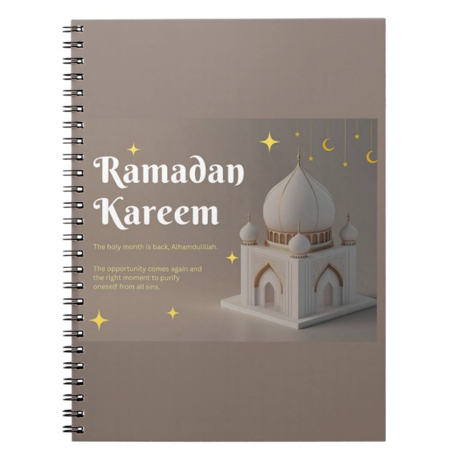 Carnet Vœux de Ramadan en calligraphie arabe élégante (Devant)
