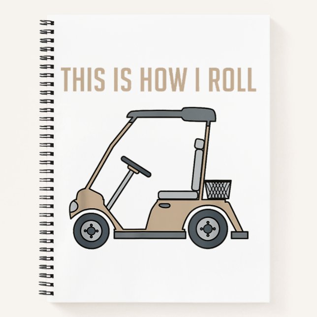 Carnet Voici comment je roule Golf Panier Funny Golfers (Devant)