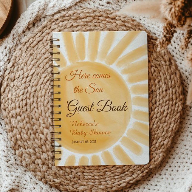 Carnet Voici le fils Sunshine Ray Baby shower invité (Créateur téléchargé)