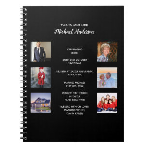 Carnet VOICI VOTRE VIE - AJOUTER PHOTOS MILESTONES Journa