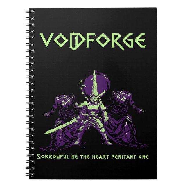 Carnet Voidforge "Pénitent" Art Pixel Dark Fantasy (Devant)