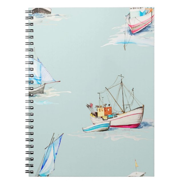 Carnet voile d'aquarelle dessinée à la main illustration  (Devant)