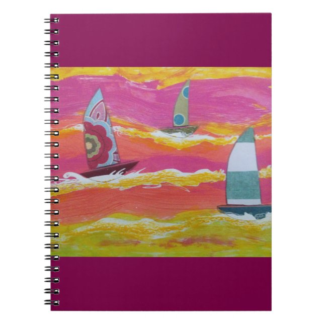 Carnet Voiliers Colorés  (Devant)