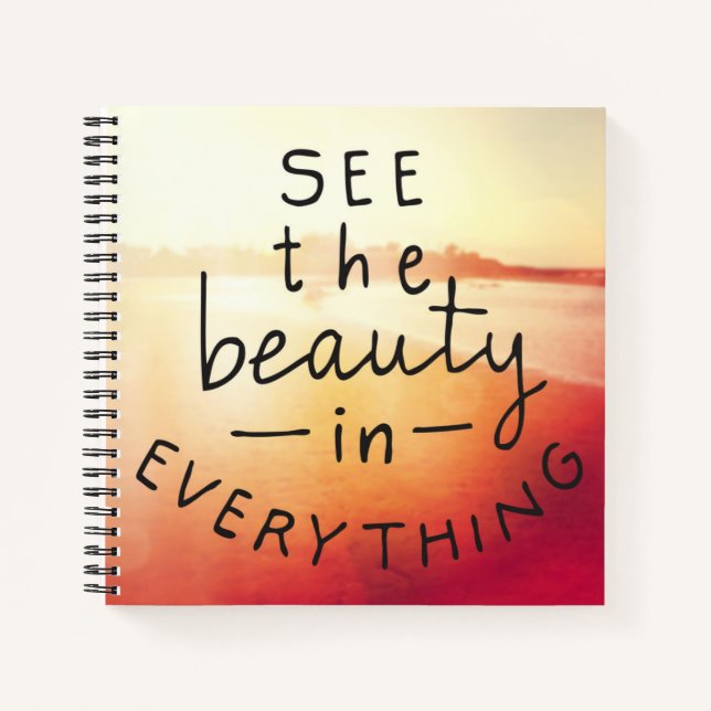 Carnet Voir La Beauté En Tout (Devant)