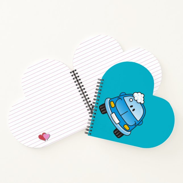 Carnet Voiture bleue avec bulles (Intérieur)