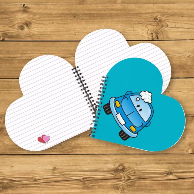 Carnet Voiture bleue avec des bulles (Créateur téléchargé)