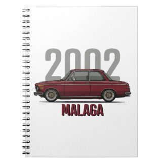 Carnet Voiture classique BMW 2002 Malaga Red
