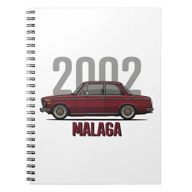 Carnet Voiture classique BMW 2002 Malaga Red  (Devant)