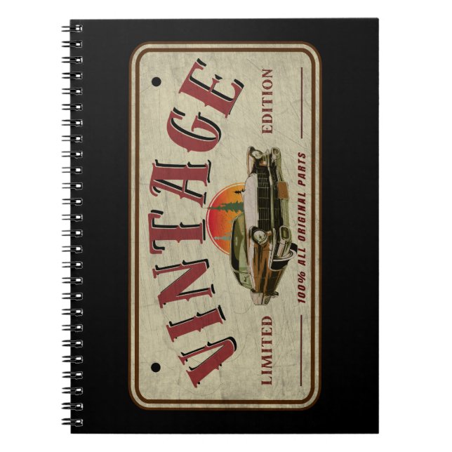 Carnet Voiture Classique Vintage Édition Limitée Pièces D (Devant)