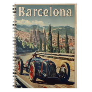 Carnet Voiture de course vintage à Barcelone
