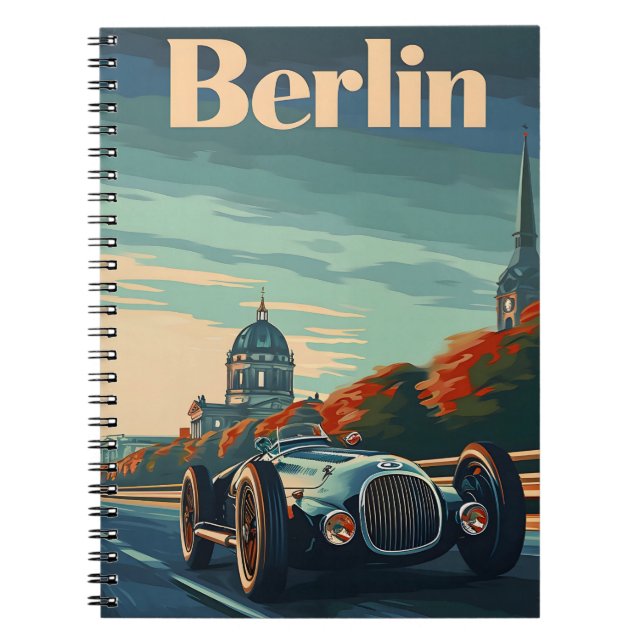 Carnet Voiture de course vintage à Berlin (Devant)