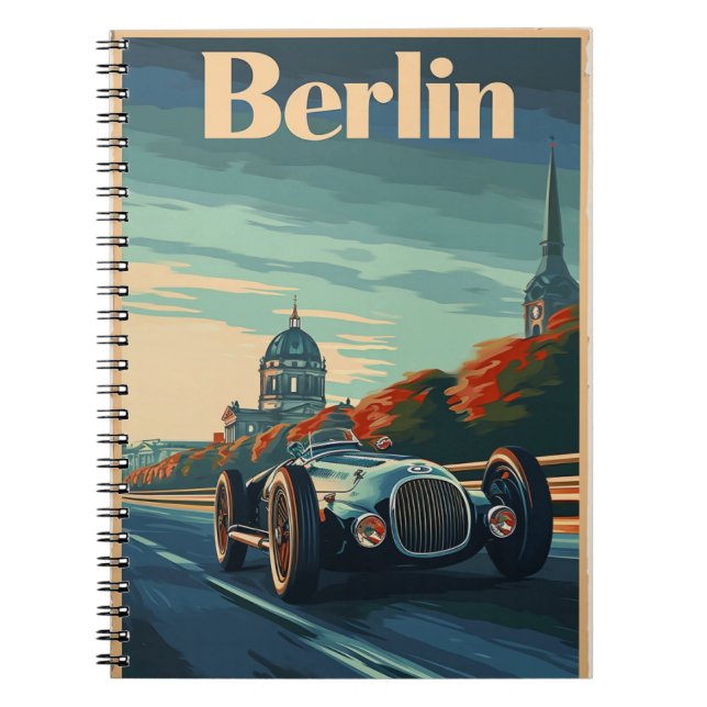 Carnet Voiture de course vintage à Berlin (Devant)