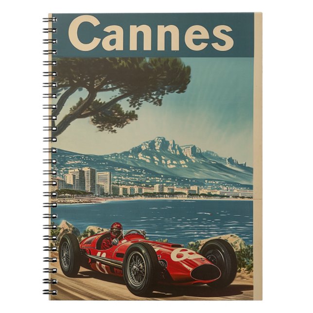 Carnet Voiture de course vintage à Cannes (Devant)