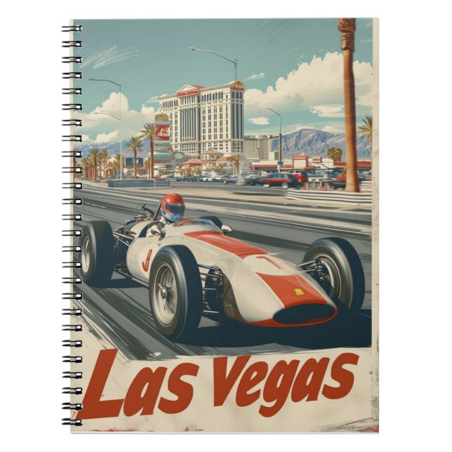 Carnet Voiture de course vintage à Las Vegas (Devant)