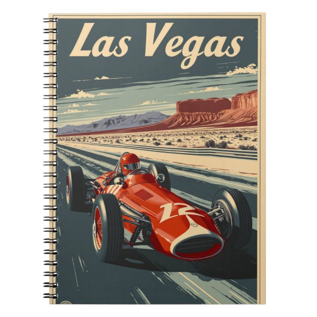 Carnet Voiture de course vintage à Las Vegas (Devant)