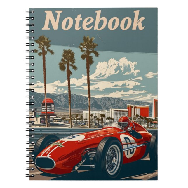 Carnet Voiture de course vintage à Las Vegas (Devant)