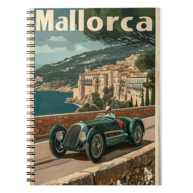 Carnet Voiture de course vintage à Majorque (Devant)