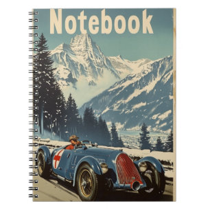 Carnet Voiture de course vintage dans les Alpes