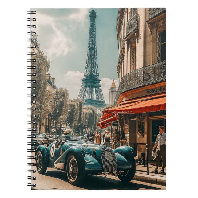 Carnet Voiture de course vintage Paris (Devant)