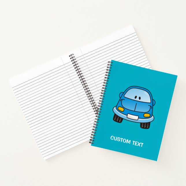 Carnet Voiture de dessin animé bleu (Intérieur)