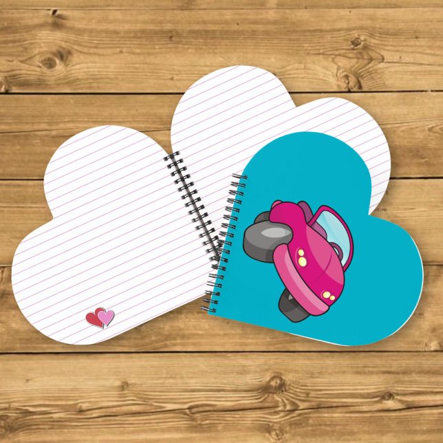 Carnet Voiture de dessin animé rose (Créateur téléchargé)