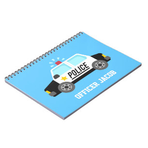 Carnet Voiture de Police avec Officier de Police Enfant P