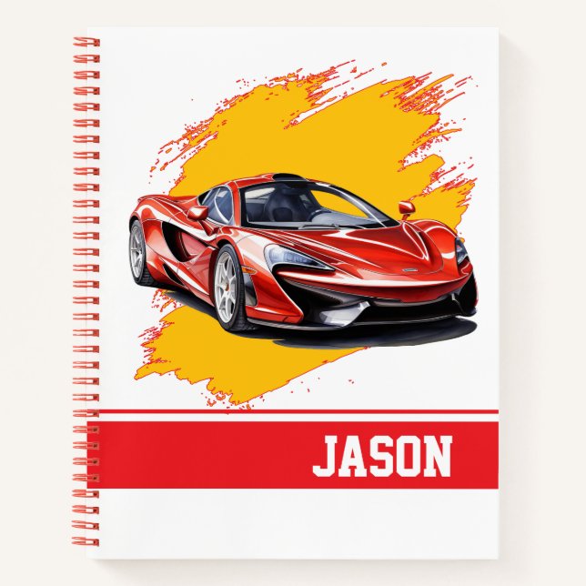 Carnet Voiture de sport (Devant)