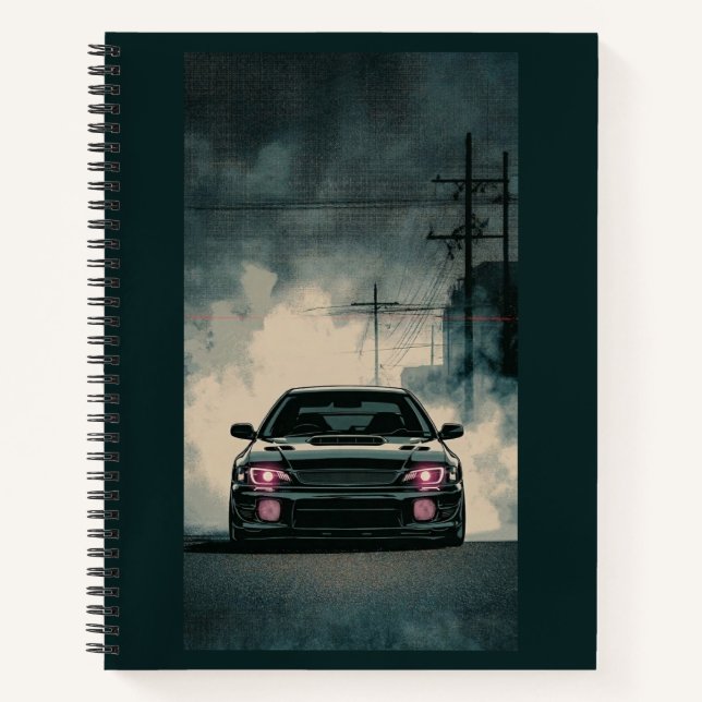Carnet Voiture de sport classique JDM GC8 Moody Aesthetic (Devant)