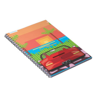 Carnet Voiture de sport d'arcade des années 80