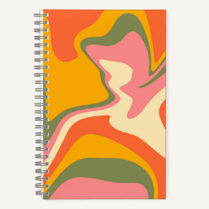 Carnet Voiture Vintage super en marbre liquéfié Retro 60s