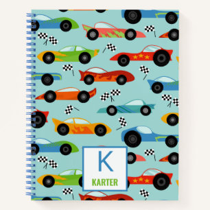 Carnet Voitures de course cool Enfants personnalisés
