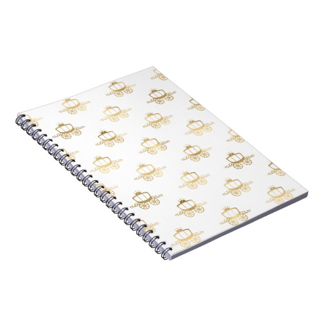 Carnet Voiturettes Dorées Cendrillon Princesse Royale Mag (Côté Droit)
