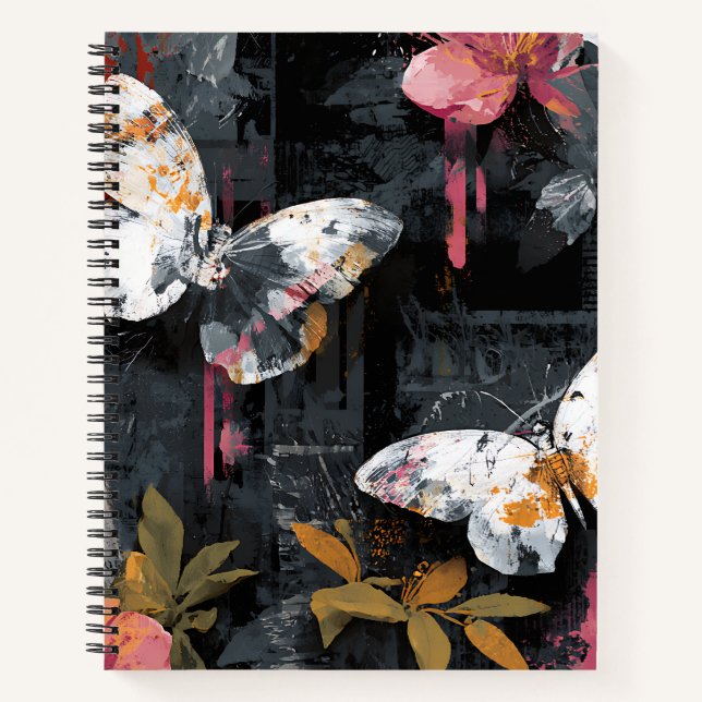 Carnet Vol de papillon abstrait vibrant (3) (Devant)