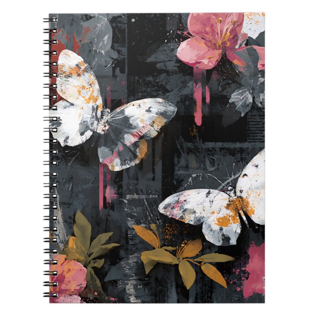 Carnet Vol de papillon abstrait vibrant (3) (Devant)