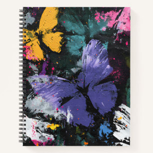 Carnet Vol de papillon abstrait vibrant (7)