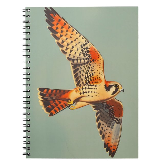 Carnet Vol vintage de la Kestrel américaine (Devant)