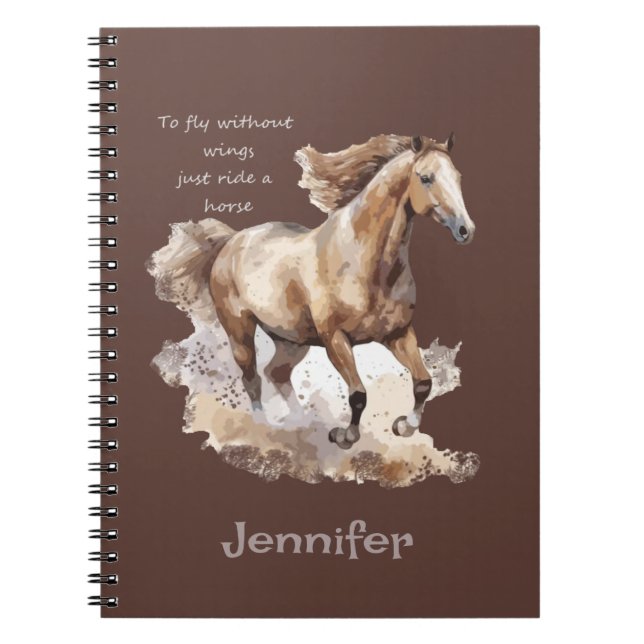 Carnet Voler sans ailes Il suffit de faire un cheval sur  (Devant)